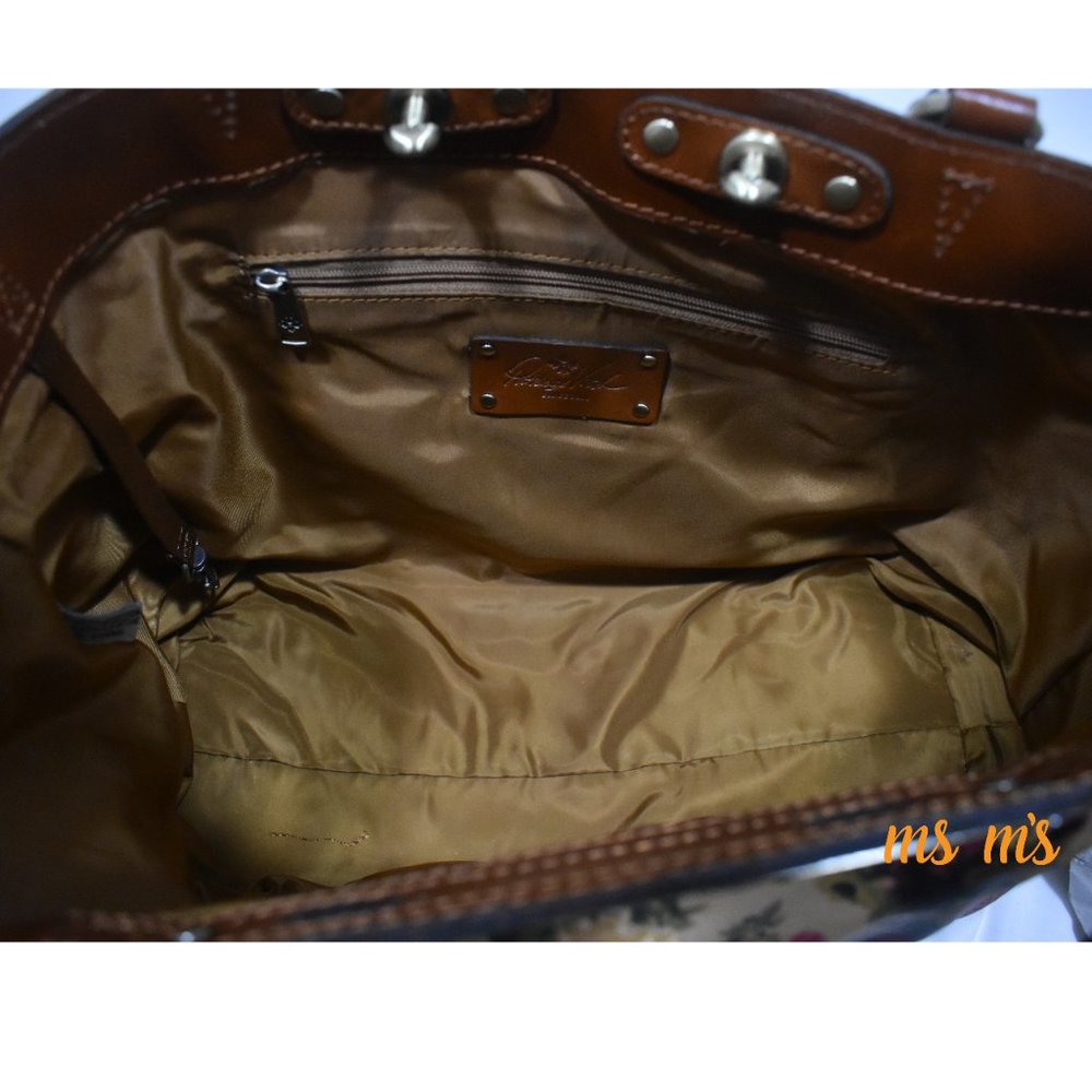 NWT Patricia Nash Rose Coated Canvas Tote - Picture 3 of 16
